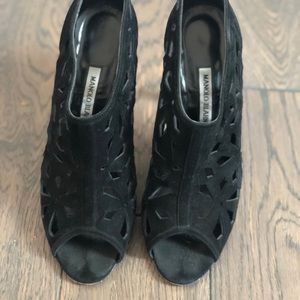 Manolo Blahnik caged open toe heel